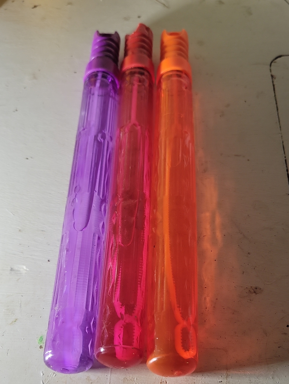 Party Bubble Wands - Purple, Pink, Orange - Generic (New No Tag)
